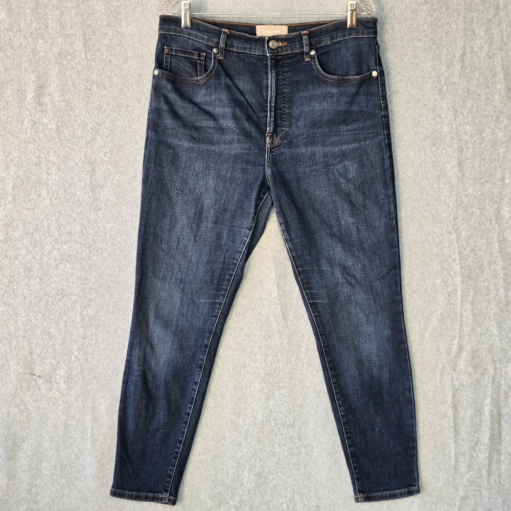 Everlane Skinny Jeans Womens Blue Denim Stretch High Rise Medium Wash 5-Pockets